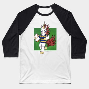 Rugby Unicorn - NZ Provincial colors - Animals of Inspiration Baseball T-Shirt